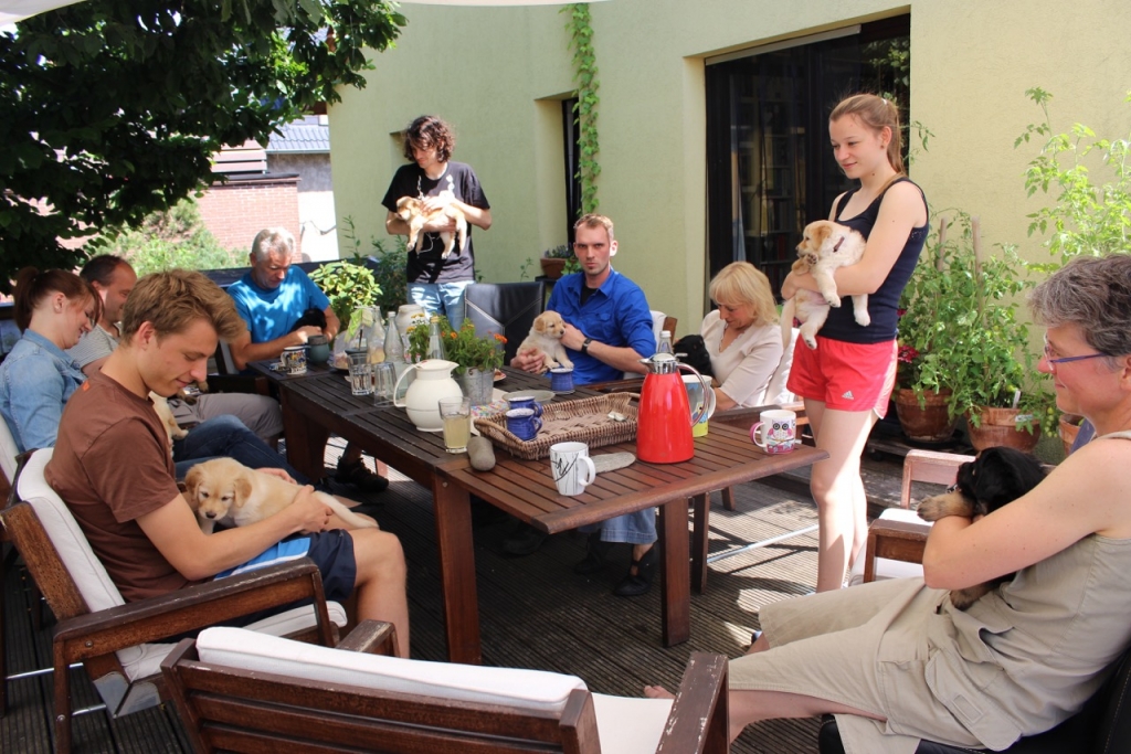 Besucher-Kuschelrunde